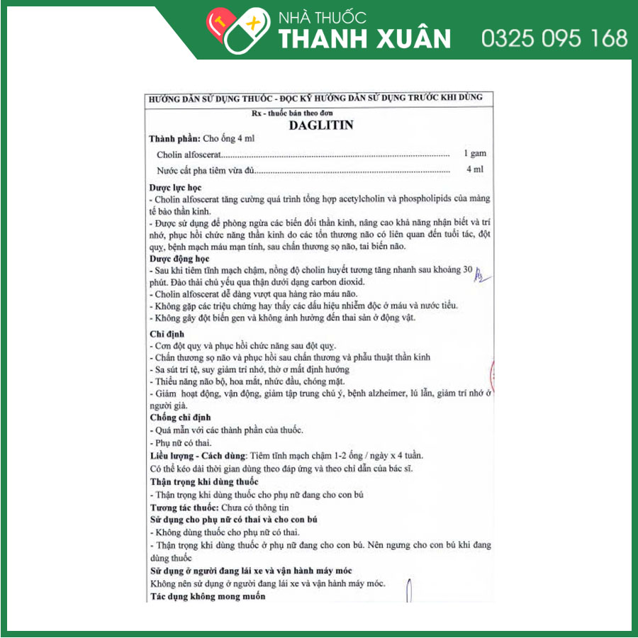 Daglitin điều trị rối loạn nhận thức, sa sút trí tuệ, đột quỵ, chấn thương não và giảm trí nhớ ở người cao tuổi